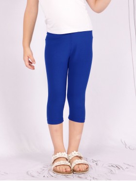 Kids Solid Color Stretchy Capri (5-10 Yrs)